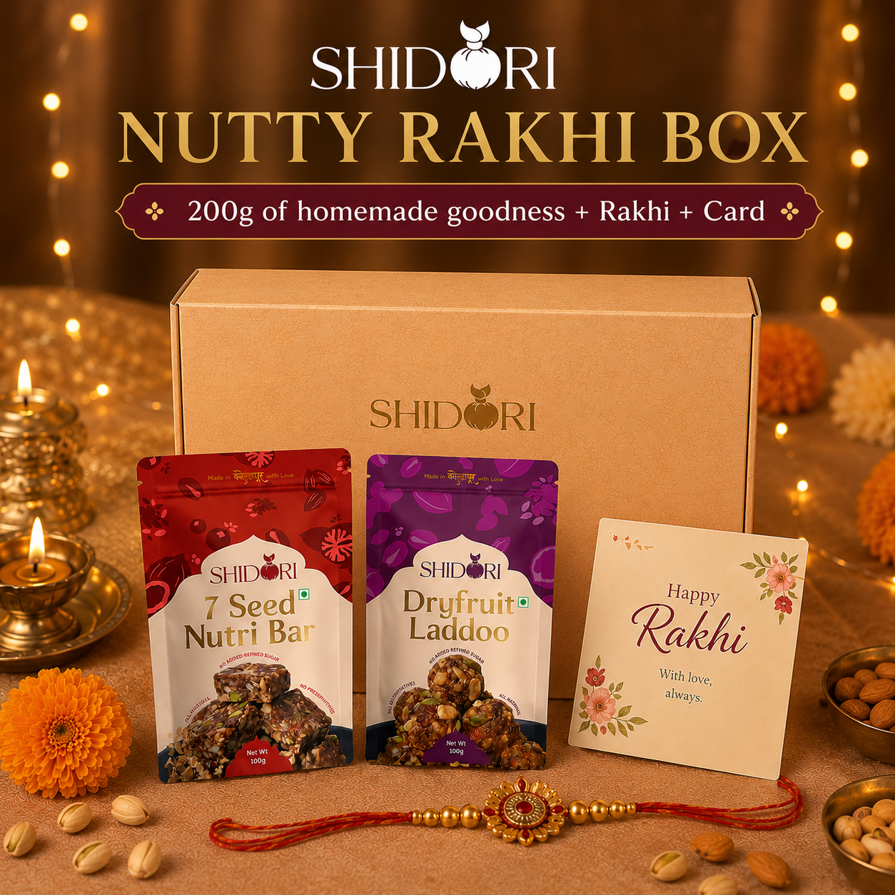 Shidori Nutty Rakhi Box - Limited Edition